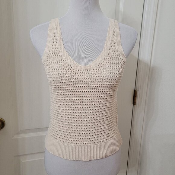 Banana Republic Size XXS Cream Colored Knit Tank Top, Excellent Used Condition - Picture 1 of 10